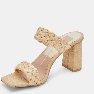 Dolce Vita straw slip on sandal